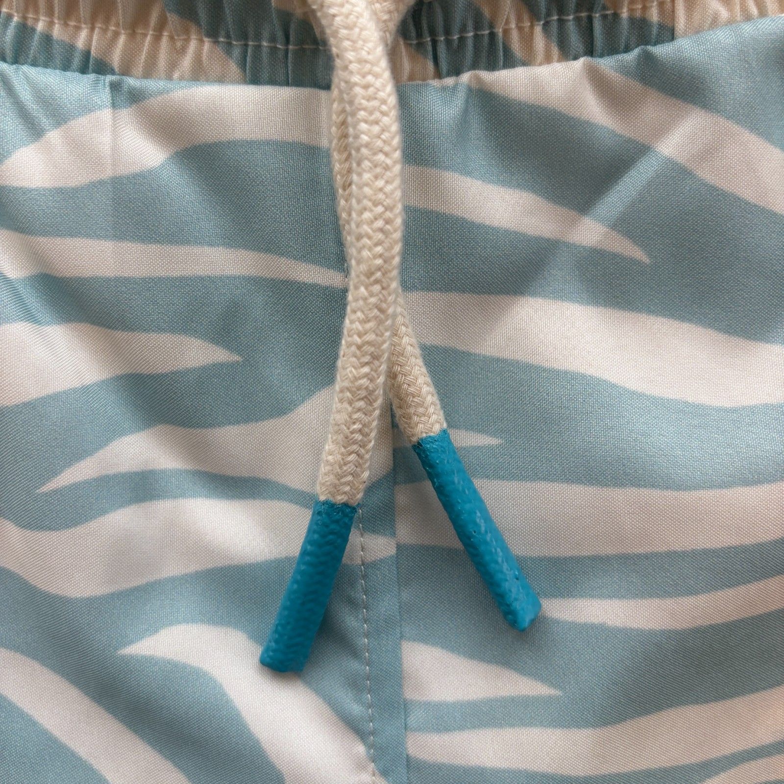 Mon Coeur Toddler Swim Trunks 12-18m Blue Zebra Stripe Eco Upf 50 Shorts Nwt — image 4 of 8
